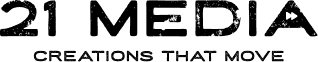 Logo for 21 Media, a video production company located near charlotte-nc