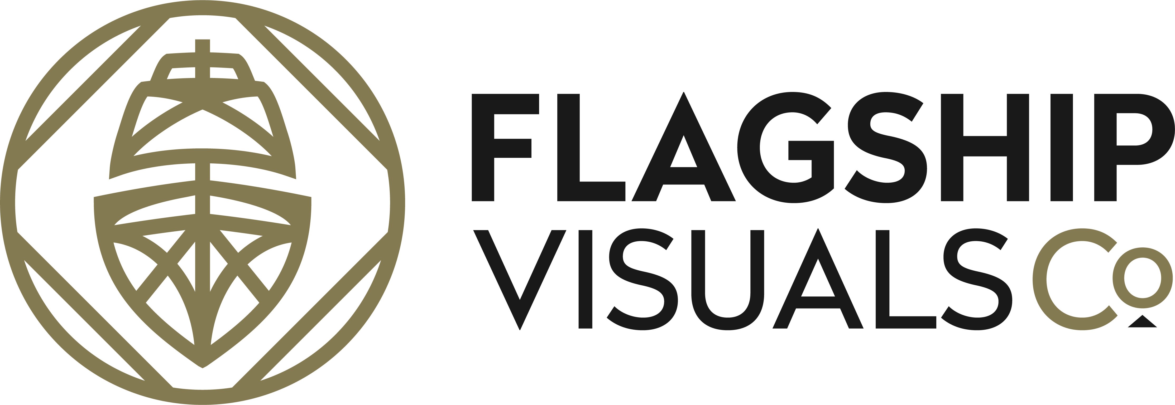 Logo for Flagship Visuals Co., a video production company located near hampton-roads-va
