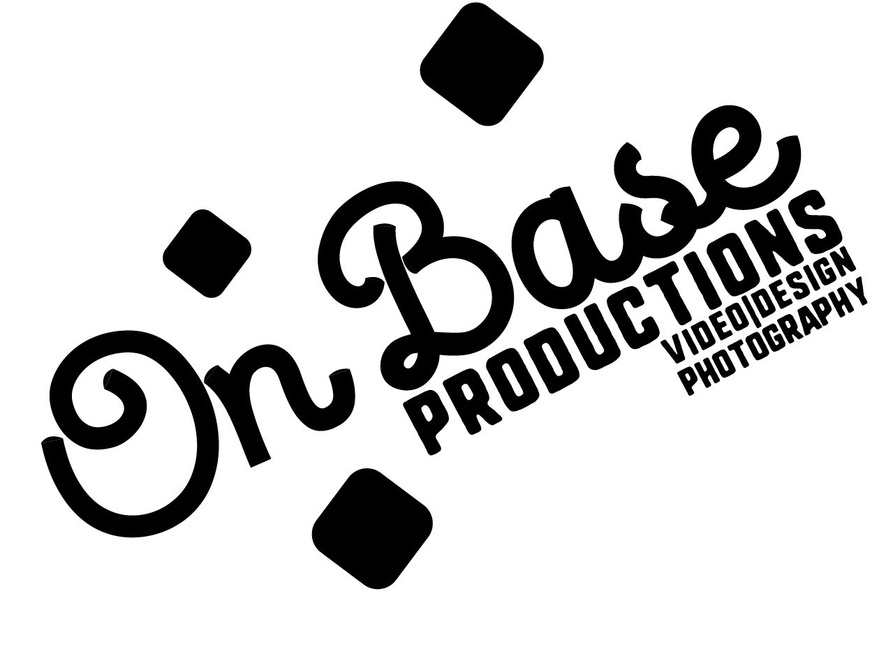 Logo for On Base Productions, a video production company located near south-bend-in