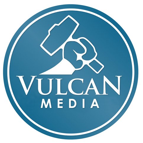 Logo for Vulcan Media, a video production company located near birmingham-al