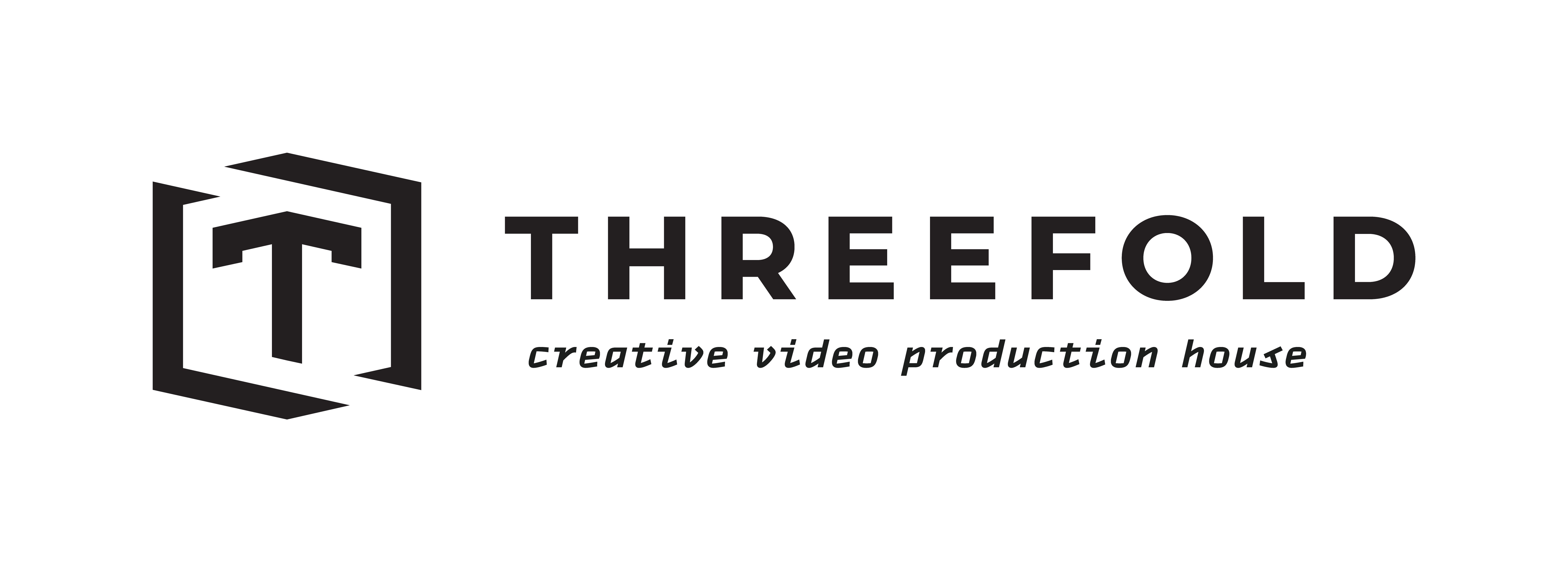 Logo for Threefold, a video production company located near fargo-nd